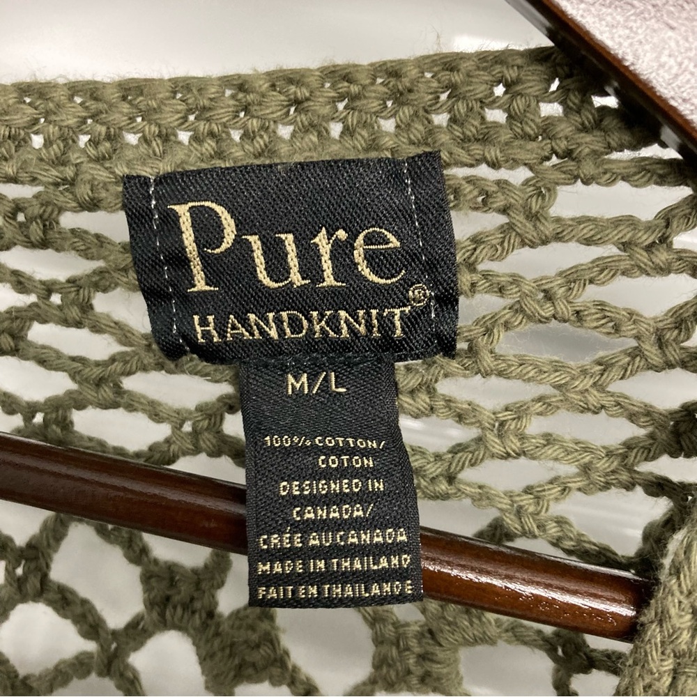 Pur Sage Green Open Knit Cardigan - Picture 2 of 14